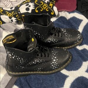 Dr. Martens Black Boots with Star Design